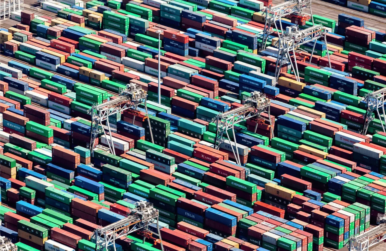 Aerial view of the Port of Rotterdam